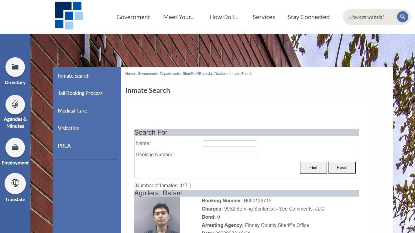 Inmate Search | Finney County, KS - Official Website